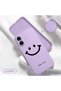 iPhone 16 Compatible Soft Silicone Phone Case with Velvet Camera Protections Smile Pattern