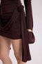 Avenya Rose Detail Coffee Mini Dress - 8