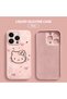 iPhone 14 Pro Compatible Soft Silicone Phone Case with Velvet Camera Protections Hello Kitty Pattern - 3