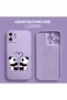 iPhone 12 Compatible Panda Pattern Soft Silicone Phone Case with Velvet Camera Protections - 3