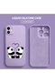 iPhone 11 Compatible Panda Pattern Soft Silicone Phone Case with Velvet Camera Protections - 3