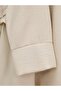 Linen Lace-Up Skirt Blouse Top and Bottom Set - Beige - 2