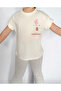 Capybara Printed Light Cream Children's T-Shirt Pack of Cotton - 3