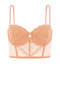Olivia Lace Bustier Bra - Unpadded - Fashion - 2502 - Melon