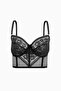 Lace Bustier Bra - Without Pads - Fashion - 2500 - Black