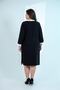 1213018 Plus Size Collar Zipper Paneled Dress Black - 8