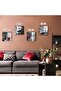 Bathroom Poster Wall Art Canvas Prints Home Decor Framed Black and White Pictures Red City Buildings - 4