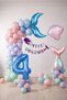 Mermaid Themed 4Th Birthday Balloon Decoration Set – Pastel Colored Party Decoration Set