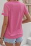 New Season Women's Short Sleeve Tulle Detail Stone Janjan Crepe Blouse - 4