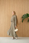 Women's Shirt Collar Silver Button Detail Suit Green - 6