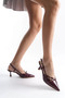 Women's burgundy patent leather high heels tr08ms17d - 3