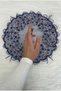 Navy Blue Bride Groom Handkerchief with Sequins, Pearls, Crystal Stone Detail, Wedding Henna Circumcision Promise Engagement Ceremony - 4