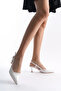 Women's White Patent Leather Heeled Shoes Tr08Ms20B - 3