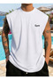 Men's Gym Printed Zero Sleeve Crew Neck T-Shirt - 2