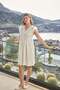 Double-Breasted Collar Stone Printed Maternity Nightgown Cossybyaqua 26645-36