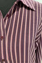 Oversize Striped Modal Shirt - 6