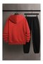 Unisex Hooded Sweatshirt Top and Bottom Tracksuit Set - 2