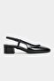 Harmony Black Rustic Pattern Short Heeled Women's Ballet Flats Shoes - 5