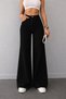 High Waist Black Wide-Leg Women's Jean Pants Comfortable Fit Daily Denim Pants - 3