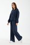 Women's Waist Cinching Detail m Modal Fabric B Wide-Leg Wide Leg Track Suit Set - 6