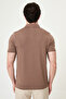 Plain Slim Fit Polo Collar Men's Knitwear T-Shirt Milk Coffee - 11581.26Y - 4