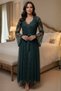 Emerald Green Lace Piece Luxury Satin Robe and Nightgown Set - Elegant Dowry Set - 2