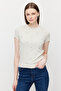 Women's Crew Neck Stone-Embellished Blouse - 5