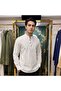 Children's Shirt - White High Collar Linen Look Anti-Sweat 100% Cotton Aksa Long Sleeve