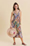 Slit Strappy Bohemian Dress - 6