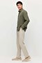 Men's Linen Look with Elastic Waistband Jogger Pants - 7