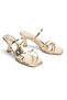 Metallic Crocodile Heels for Women Sandals