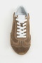 Deyz Rome Beige Genuine Suede Leather Lace-Up Women's Sports Shoes - 7