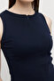 Women's Double Zipper Corded Fabric Bodysuit - 7