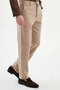 Straight Slim Fit Drawstring Elastic Waist 100% K Linen Men's Trousers Mink - 38351.26Y - 3