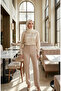 Straight Leg Trousers 1155-05 Beige - 2