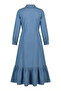 Half-Buttoned Pocketed denim dress 300126-01 blue - 7