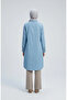 Striped Detailed Denim Tunic 23932-01 Ice Blue - 4