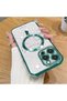 حافظة هاتف لاسلكية من السيليكون الناعم الشفاف متوافقة مع هاتف iPhone 15 Pro Max بنمط نجمة - 2