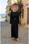 Bürümcük Fabric Belted Dress 2239-02 Black - 2