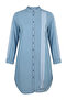 Striped Detailed Denim Tunic 23932-01 Ice Blue - 6