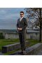 New Season K Double-Breasted Cut-Out Double Slit Self-Stripe Men's Suit - 4
