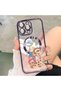 iPhone 15 Compatible Transparent Soft Silicone Magsafe Wireless Phone Case Cute Cat Pattern - 8