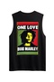 One Love Reggae Rasta Poster Printed T-Shirt / Singlet (Optional)