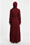 Bürümcük Fabric Belted Dress 2239-04 Claret Red - 3