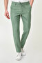 Gray Slim Fit Drawstring Elastic Waist Men's Trousers Green - 38367.26Y