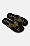 Men Jacky Flip Flop Brand Logo Slip On Slippers, Olive - 2