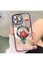 iPhone 15 Compatible Transparent Soft Silicone Magsafe Wireless Phone Case Flower Pattern - 8