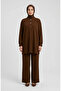 Button Detailed Tunic Trousers Double Set 2247-03 Brown - 3