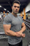Men's Gray Sports T-Shirt Quick-Drying Breathable, Sweat-Wicking Fabric - 4