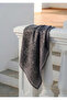 Viscose Velora Scarf Four Seasons Baroque Floral Pattern Gray White 90X90 - 2